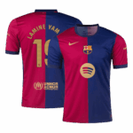 LAMINE YAMAL #19 Barcelona Home Soccer Jersey - Spotify Logo Without Text