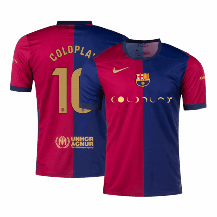 COLDPLAY #10 Barcelona Home Soccer Jersey