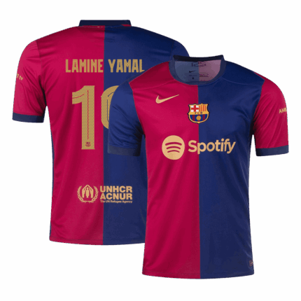 LAMINE YAMAL #19 Barcelona Home Soccer Jersey -UCL
