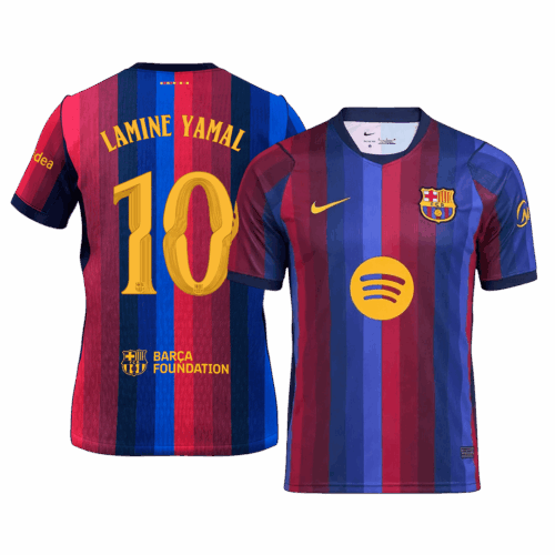 LAMINE YAMAL #10 Barcelona Home Soccer Jersey 2026/27 -UCL