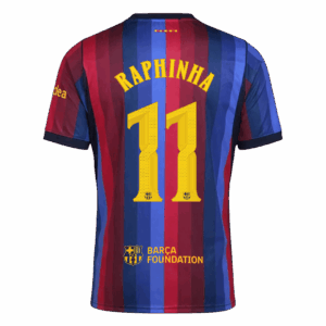 713114_2 RAPHINHA #11 Barcelona Home Soccer Jersey 2026/27 -UCL