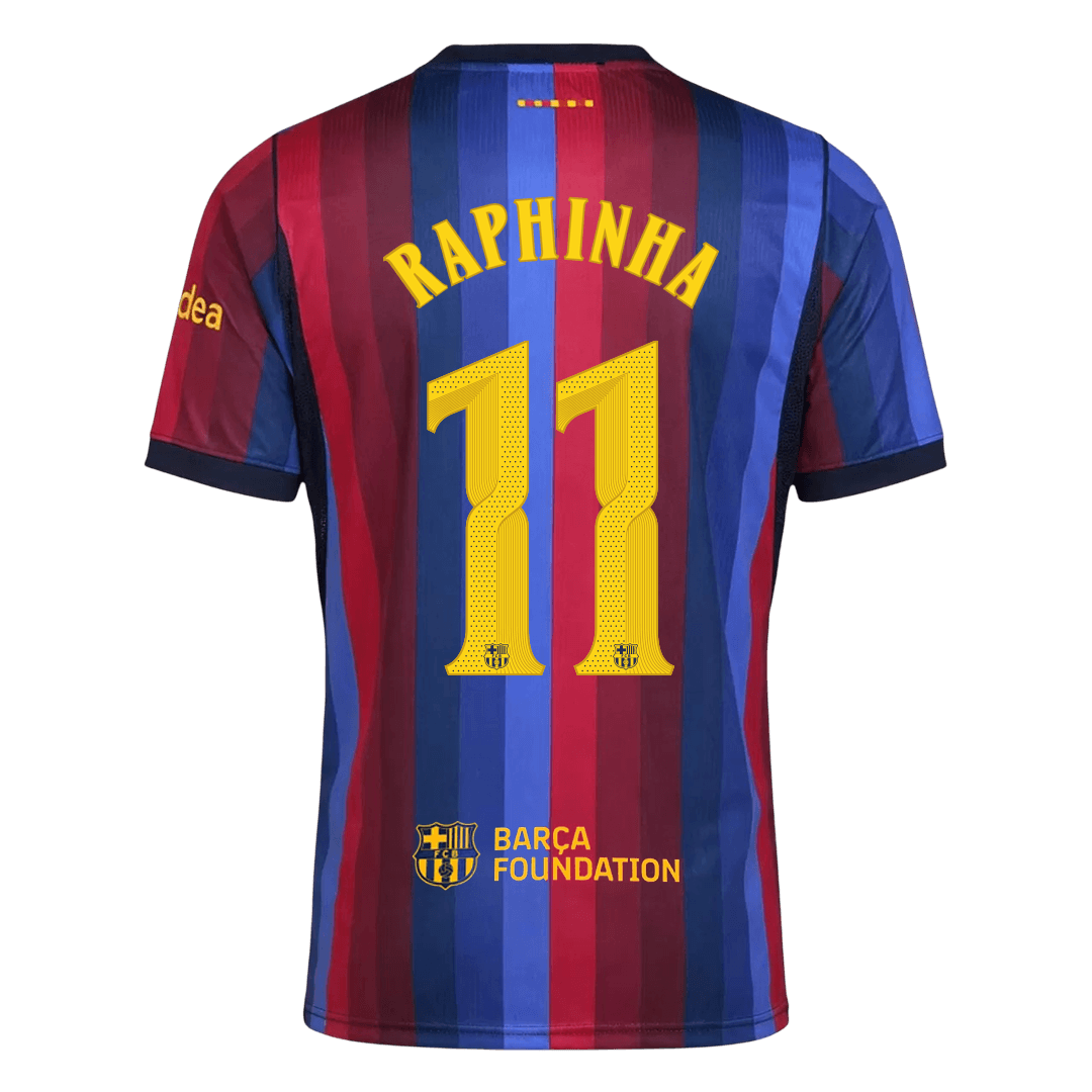 713114_2 RAPHINHA #11 Barcelona Home Soccer Jersey 2026/27 -UCL