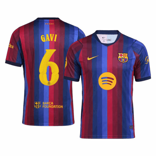 GAVI #6 Barcelona Home Soccer Jersey 2026/27 -UCL