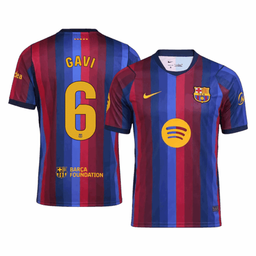 GAVI #6 Barcelona Home Soccer Jersey 2026/27