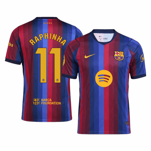 RAPHINHA #11 Barcelona Home Soccer Jersey 2026/27