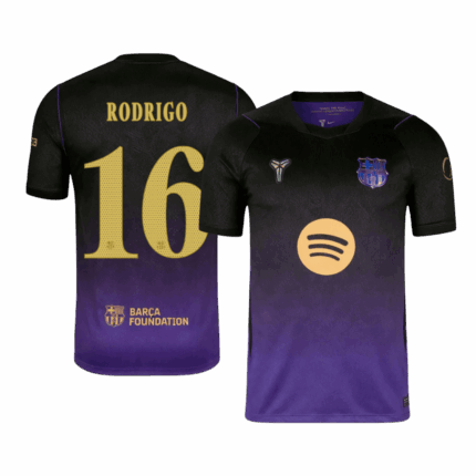RODRIGO #16 Barcelona Away x Kobe Bryant Soccer Jersey 2026/27 -UCL