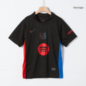 Barcelona Away Kids Soccer Jerseys Kit - Spotify Logo Without Text - Image 5