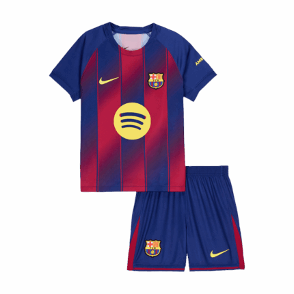 Barcelona Home Kids Soccer Jerseys Kit 2025/26
