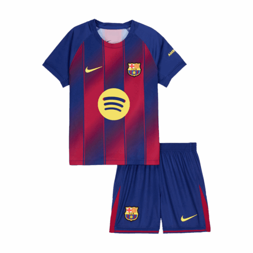Barcelona Home Kids Soccer Jerseys Kit 2025/26
