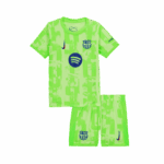 Barcelona Third Away Kids Soccer Jerseys Kit - UCL (Spotify Logo Without Text)