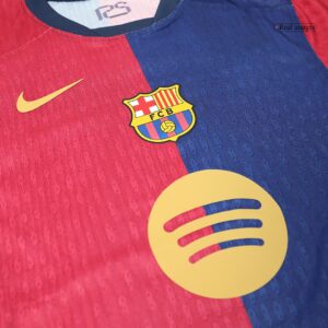 Barcelona Home Authentic Soccer Jersey Spotify Logo Without Text - Image 10