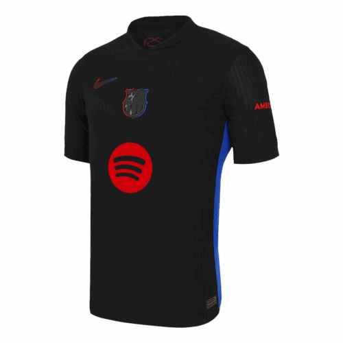 Barcelona Away Authentic Soccer Jersey - Spotify Logo Without Text
