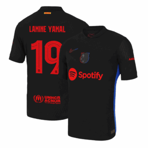 LAMINE YAMAL #19 Barcelona Away Authentic Soccer Jersey- UCL