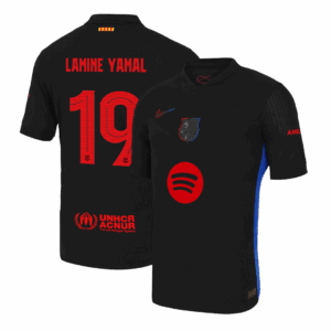 LAMINE YAMAL #19 Barcelona Away Authentic Soccer Jersey - UCL（Spotify Logo Without Text）
