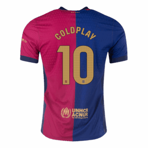 COLDPLAY #10 Barcelona Home Authentic Soccer Jersey - Image 3