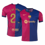 F.DE JONG #21 Barcelona Home Authentic Soccer Jersey