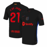 F.DE JONG #21 Barcelona Away Authentic Soccer Jersey