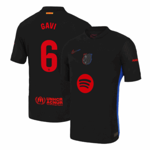 GAVI #6 Barcelona Away Authentic Soccer Jersey - Spotify Logo Without Text