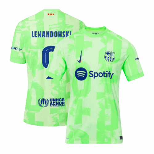 LEWANDOWSKI #9 Barcelona Third Away Authentic Soccer Jersey - UCL