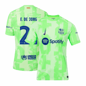 F.DE JONG #21 Barcelona Third Away Authentic Soccer Jersey - UCL