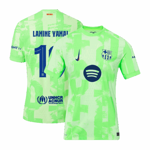 LAMINE YAMAL #19 Barcelona Third Away Authentic Soccer Jersey- UCL（Spotify Logo Without Text）