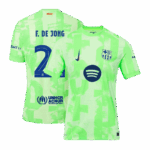 497932_1 F.DE JONG #21 Barcelona Third Away Authentic Soccer Jersey- UCL(Spotify Logo Without Text)