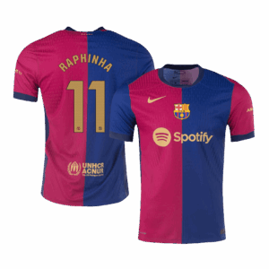 RAPHINHA #11 Barcelona Home Authentic Soccer Jersey