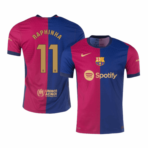 RAPHINHA #11 Barcelona Home Authentic Soccer Jersey