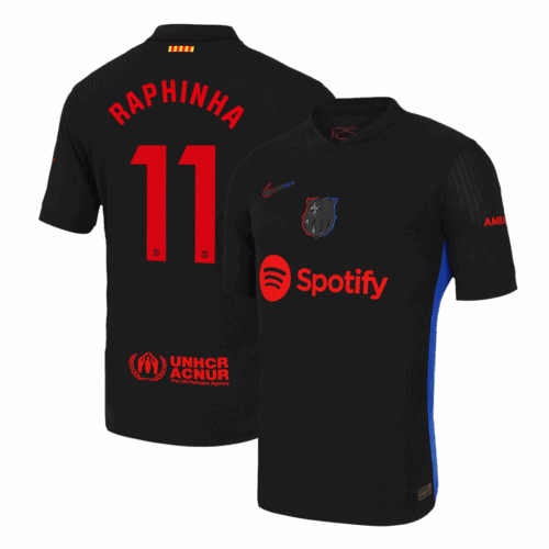 RAPHINHA #11 Barcelona Away Authentic Soccer Jersey
