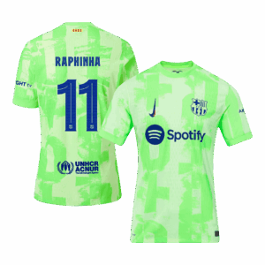 RAPHINHA #11 Barcelona Third Away Authentic Soccer Jersey - UCL
