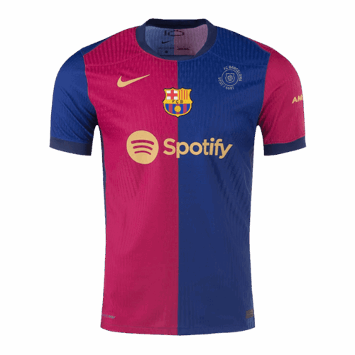 Barcelona Home Authentic Soccer Jersey - 125th Anniversary