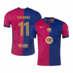 RAPHINHA #11 Barcelona Home Authentic Soccer Jersey - UCL(Spotify Logo Without Text)