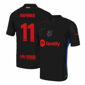 RAPHINHA #11 Barcelona Away Authentic Soccer Jersey - UCL