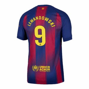LEWANDOWSKI #9 Barcelona Home Authentic Soccer Jersey 2025/26 - Image 3