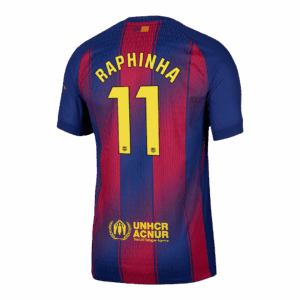 RAPHINHA #11 Barcelona Home Authentic Soccer Jersey 2025/26 - Image 3