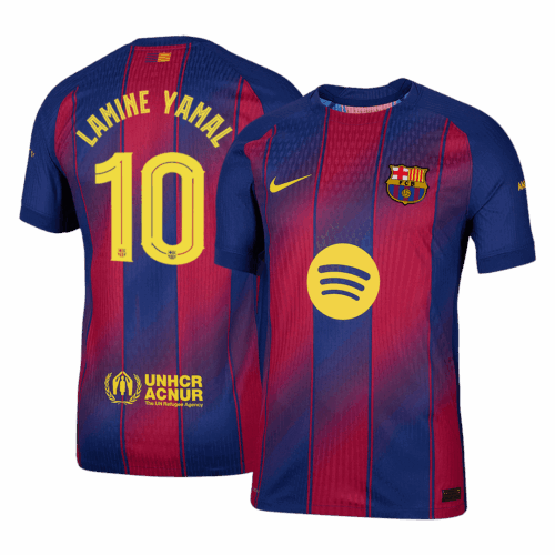 LAMINE YAMAL #10 Barcelona Home Authentic Soccer Jersey 2025/26 - UCL