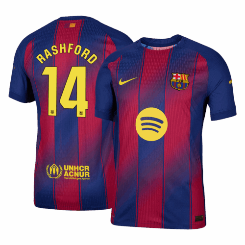 RASHFORD #14 Barcelona Home Authentic Soccer Jersey 2025/26