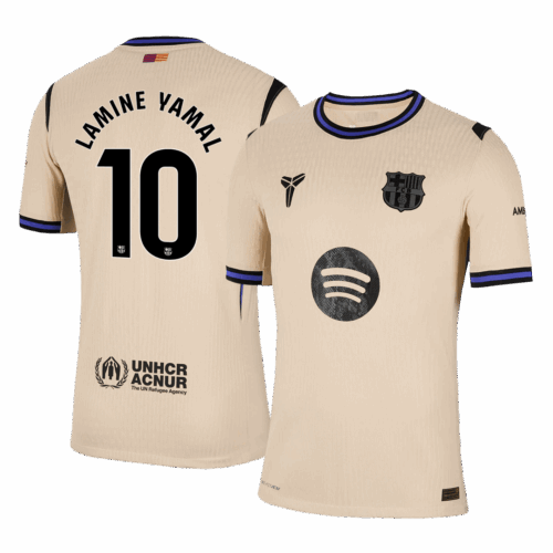 LAMINE YAMAL #10 Barcelona Away Authentic Soccer Jersey 2025/26 - UCL