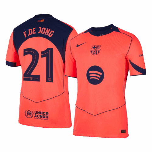F.DE JONG #21 Barcelona Third Away Authentic Soccer Jersey 2025/26 - UCL