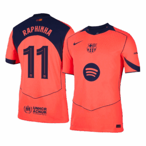 RAPHINHA #11 Barcelona Third Away Authentic Soccer Jersey 2025/26 - UCL