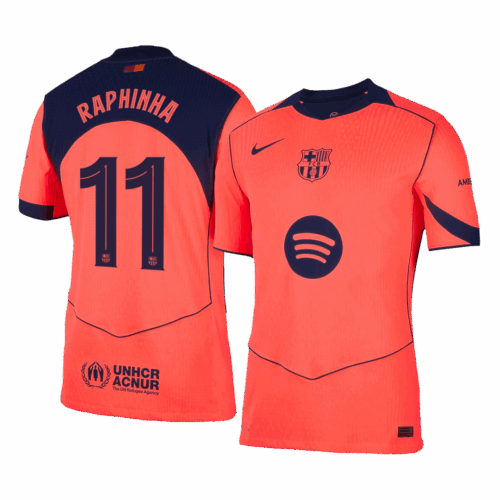 RAPHINHA #11 Barcelona Third Away Authentic Soccer Jersey 2025/26 - UCL