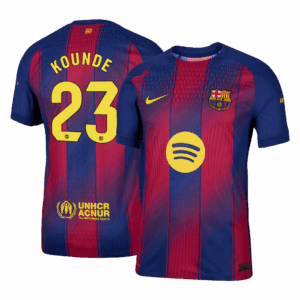 KOUNDE #23 Barcelona Home Authentic Soccer Jersey 2025/26