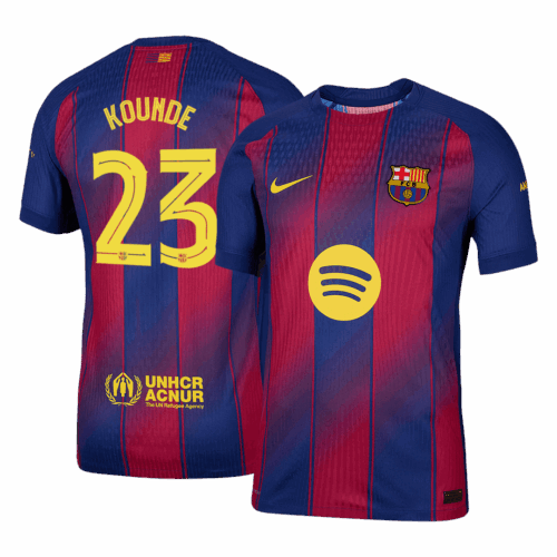 KOUNDE #23 Barcelona Home Authentic Soccer Jersey 2025/26 - UCL