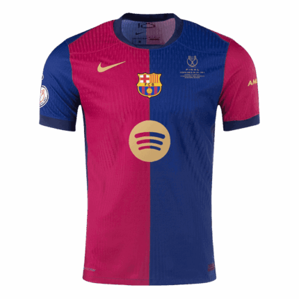 Barcelona Home Player Version Jersey - Copa del Rey Final