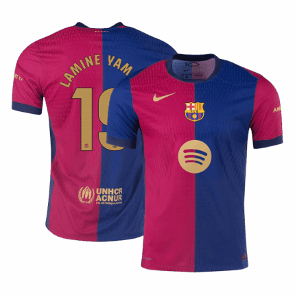 LAMINE YAMAL #19 Barcelona Home Player Version Jersey - Spotify Logo Without Text
