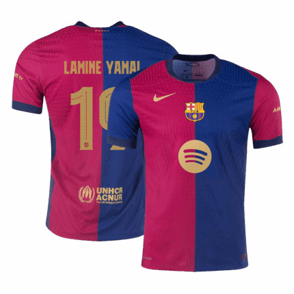 LAMINE YAMAL #19 Barcelona Home Player Version Jersey - UCL(Spotify Logo Without Text)