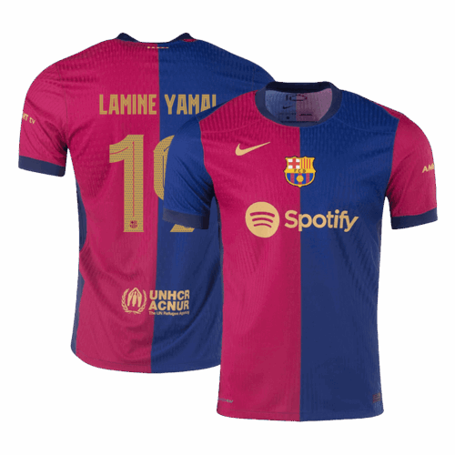 655270_1 LAMINE YAMAL #19 Barcelona Home Player Version Jersey - UCL