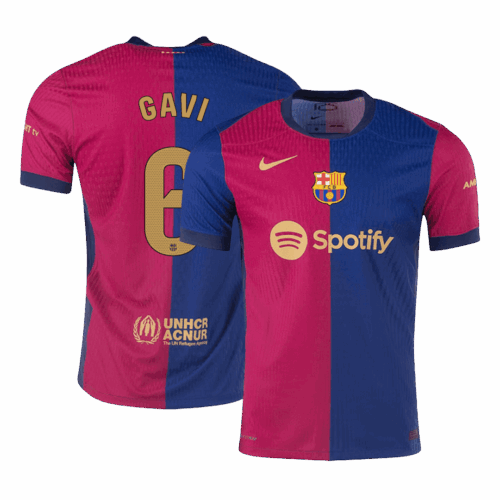 655290_1 GAVI #6 Barcelona Home Player Version Jersey