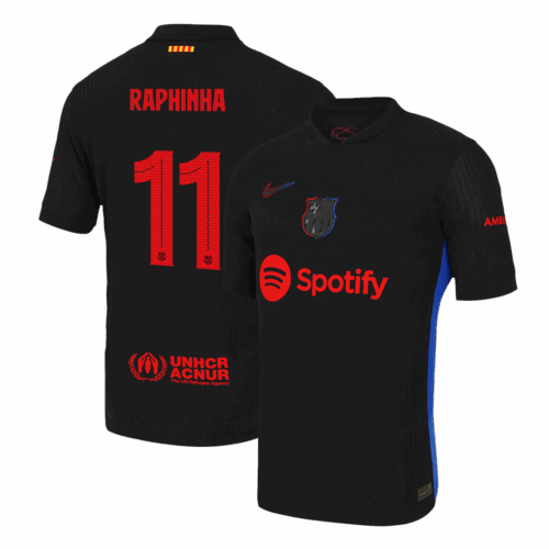 RAPHINHA #11 Barcelona Away Player Version Jersey - UCL
