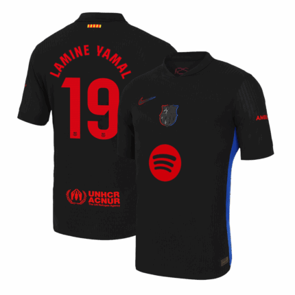 LAMINE YAMAL #19 Barcelona Away Player Version Jersey- Spotify Logo Without Text